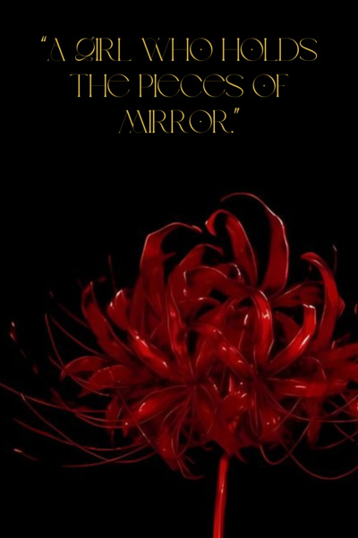 A girl who holds the pieces of mirror